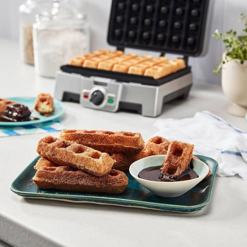 Cuisinart Non-Stick Waffle Stick Maker Stainless Steel Finish WAF-ST6: Adjustable Browning, 6 Cavities, 800W, Recipes Included