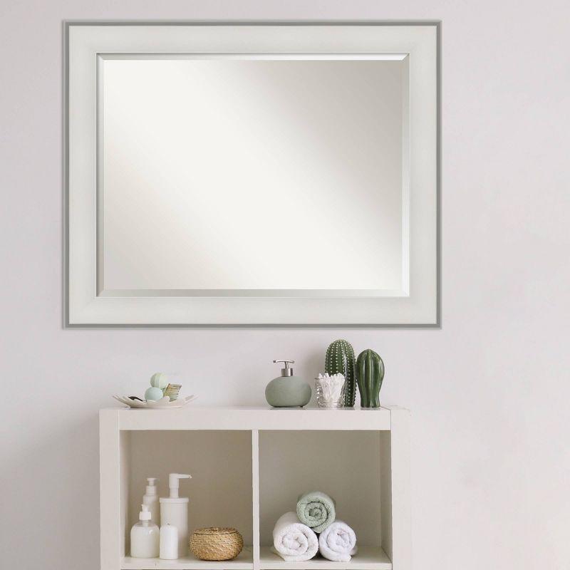 Imperial Silver Rectangular 33" x 40" Bathroom Vanity Wall Mirror