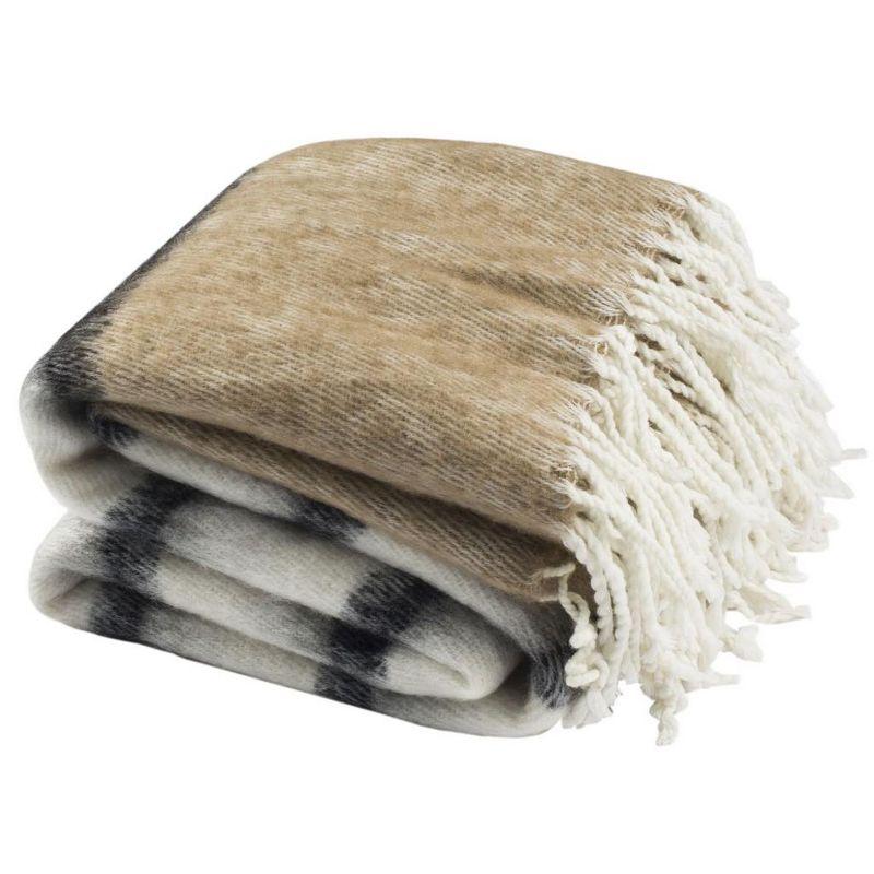 Heidi Throw Blanket - Brown/White - 50" x 70" - Safavieh .