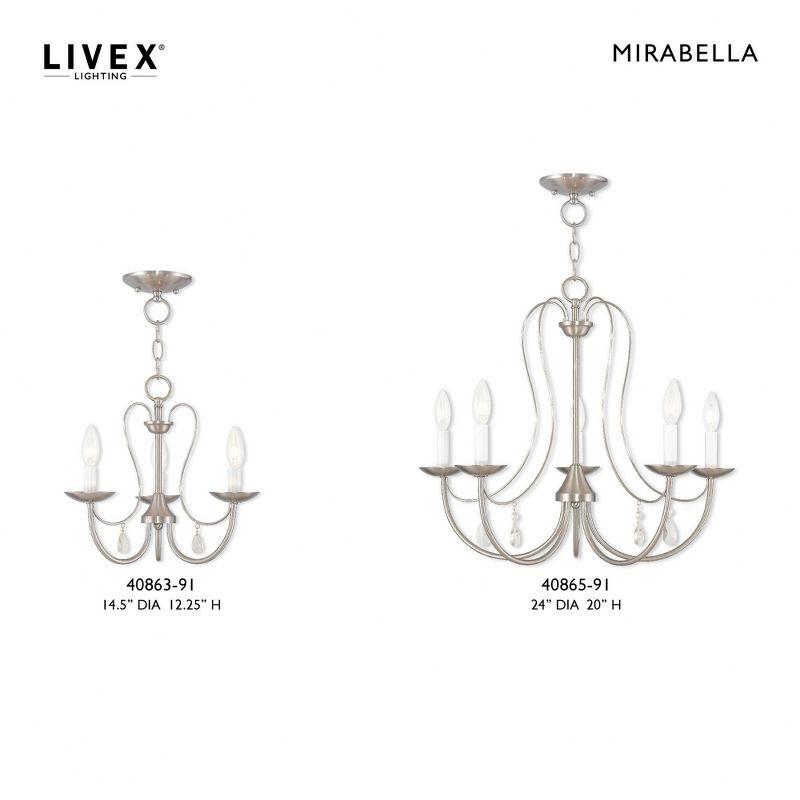 Livex Lighting Mirabella 5 - Light Chandelier in  Brushed Nickel