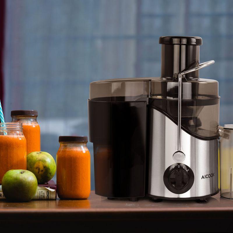 AICOOK Centrifugal Self Cleaning Juicer and Juice Extractor in Silver