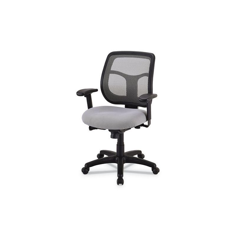 Apollo Silver Mesh Mid-Back Task Chair with Adjustable Arms