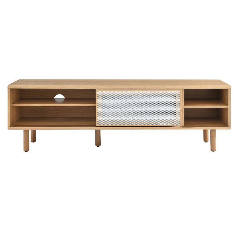 Modway Kurtis Modern MDF and Particleboard TV Stand for TVs up to 65" in Oak