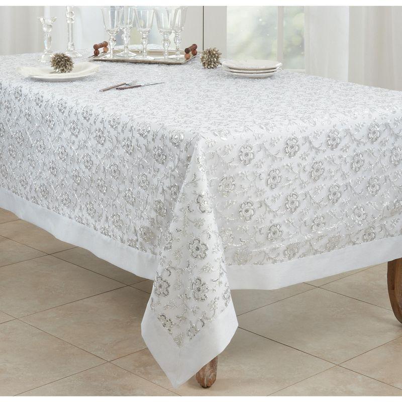 Éloise Rectangle Floral Polyester Tablecloth