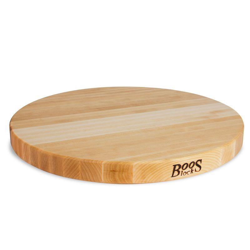 18-Inch Round Maple Wood Reversible Cutting Board