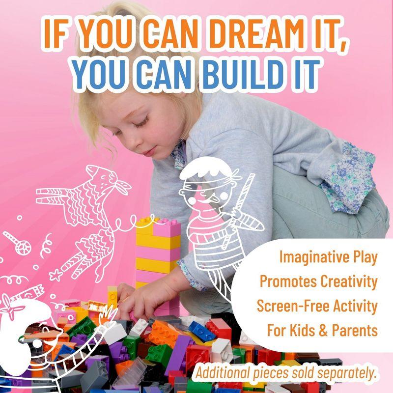 Strictly Briks Toy Large Building Blocks For Kids and Toddlers, Big Bricks Set, Blue, Green, Red, and Yellow, 108 Pieces