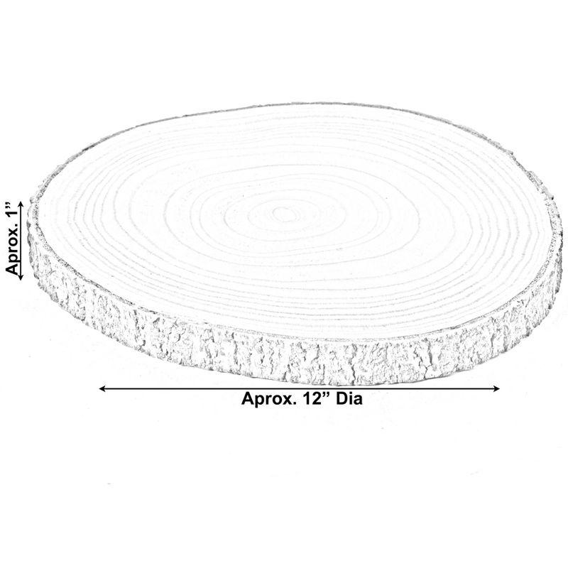 Vintiquewise Barky Natural Wood Slabs Rustic Ornament Slice Tray Table Charger -Approximately  12 Inch Dia