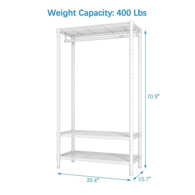 VIPEK V1S 3 Tier Wire Garment Rack Heavy Duty Clothes Rack Freestanding Wardrobe, Max Load 400LBS