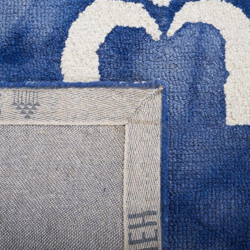 Dip Dye DDY536 Hand Tufted Indoor Area Rug - Navy/Ivory - 7'x7' - Safavieh
