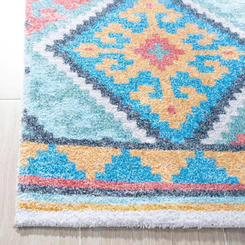 Saffron SFN560 Hand Loomed Area Rug - Blue/Aqua - 3'x5' - Safavieh.