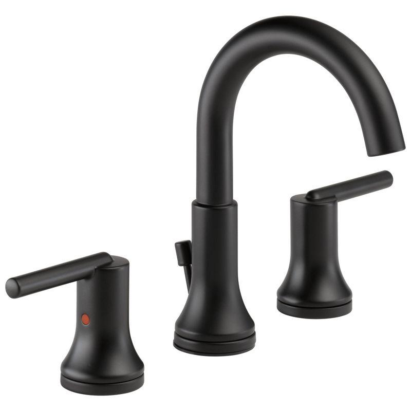 Modern Elegance 16" Widespread Dual-Handle Matte Black Bathroom Faucet