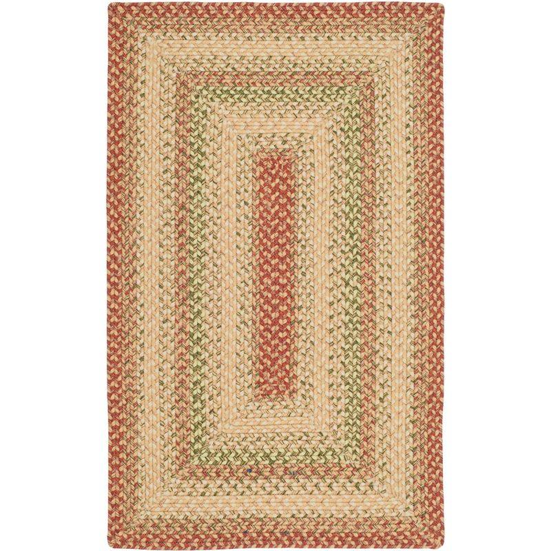 Ivory Braided Handmade Reversible Synthetic Area Rug - 2'6" x 4'