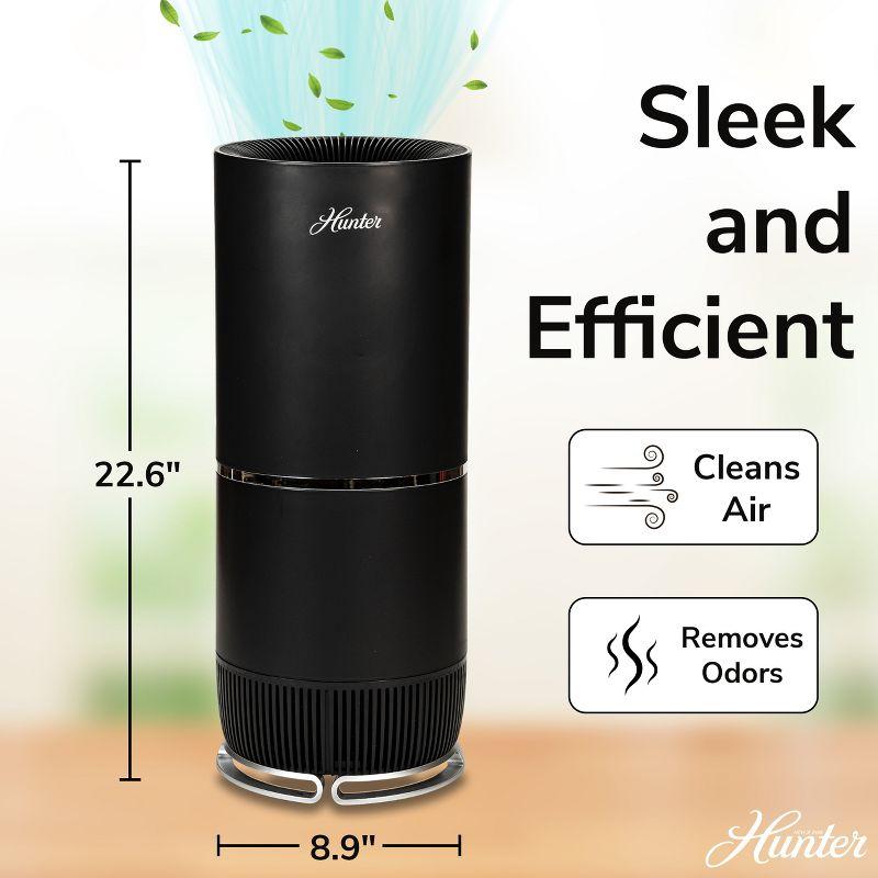 Hunter HP670 True HEPA Digital Tall Tower Air Purifier for Allergies, Removes Dust, Smoke, Mold, and Pollen, Covers up to 195 Sq. Ft.,