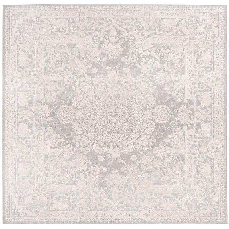 Reflection RFT664 Power Loomed Indoor Area Rug - 8'x8' - Light Grey/Cream - Safavieh