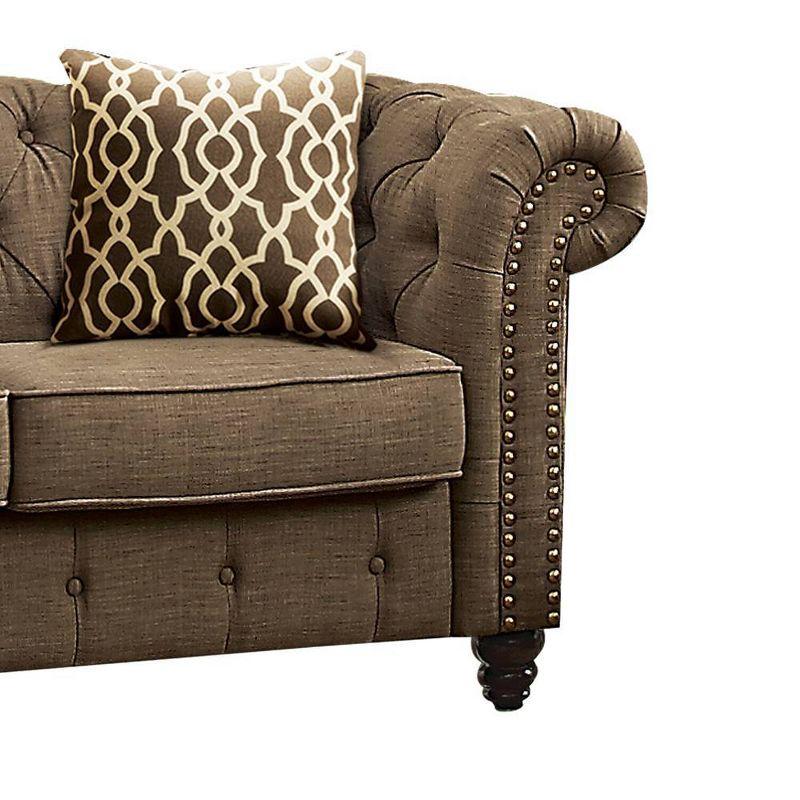 Acme Furniture Aurelia Sofa Brown Linen