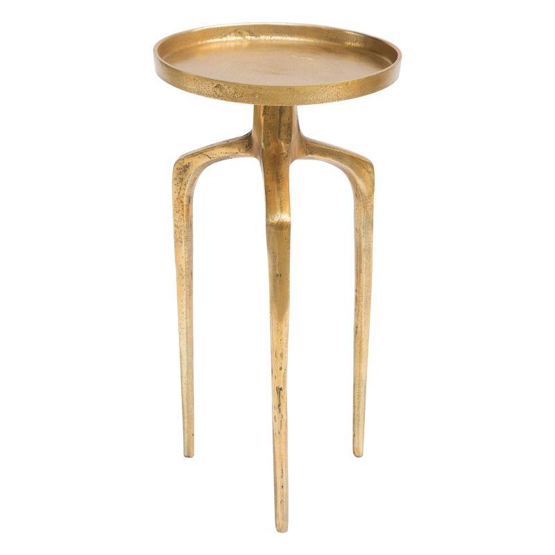 Set of 2 Modern Round Nested Table Antique Gold - Zm Home