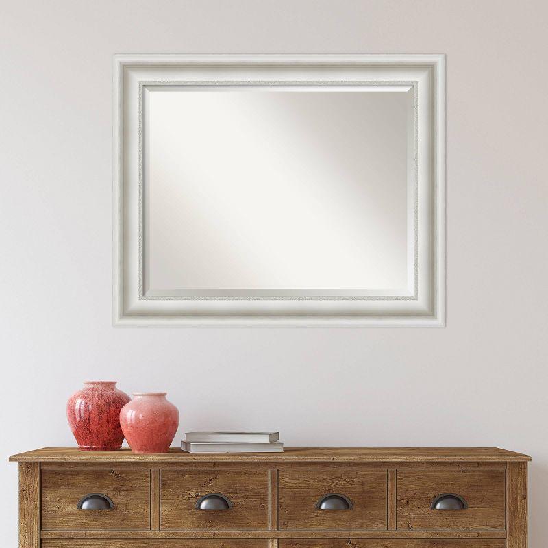 Parlor Framed Bathroom Vanity Wall Mirror White - Amanti Art