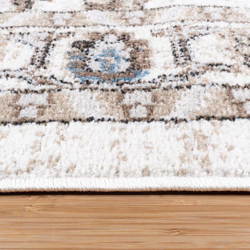 Gertmenian Alor Arcadia Traditional Oriental Ivory Gray Beige Polypropylene Indoor Area Rug