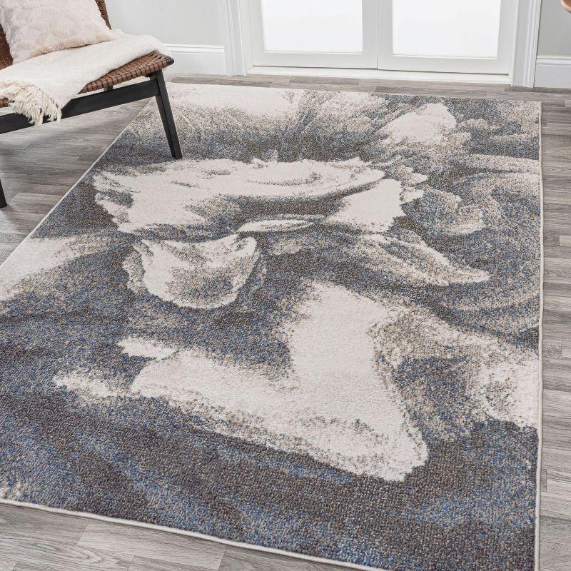 Petalo Abstract Two-Tone Modern Area Rug - JONATHAN Y