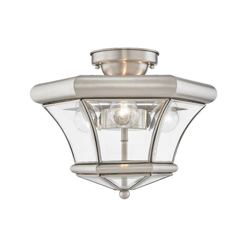 Livex Lighting Monterey 3 - Light Flush Mount in  Brushed Nickel