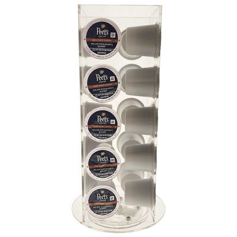 OnDisplay Luxe Acrylic Coffee Pod Carousel Holder - Holds 20 Capsules - Compatible with Keurig® K-Cups