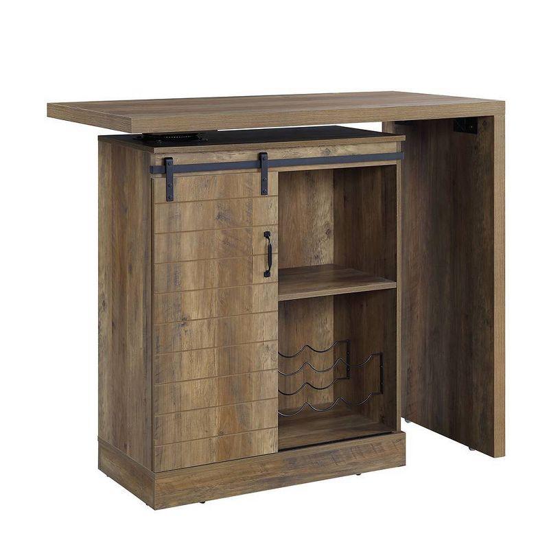 47" Quillon Console Table Rustic Oak Finish - Acme Furniture: Wood Composite, Storage, No Assembly Required