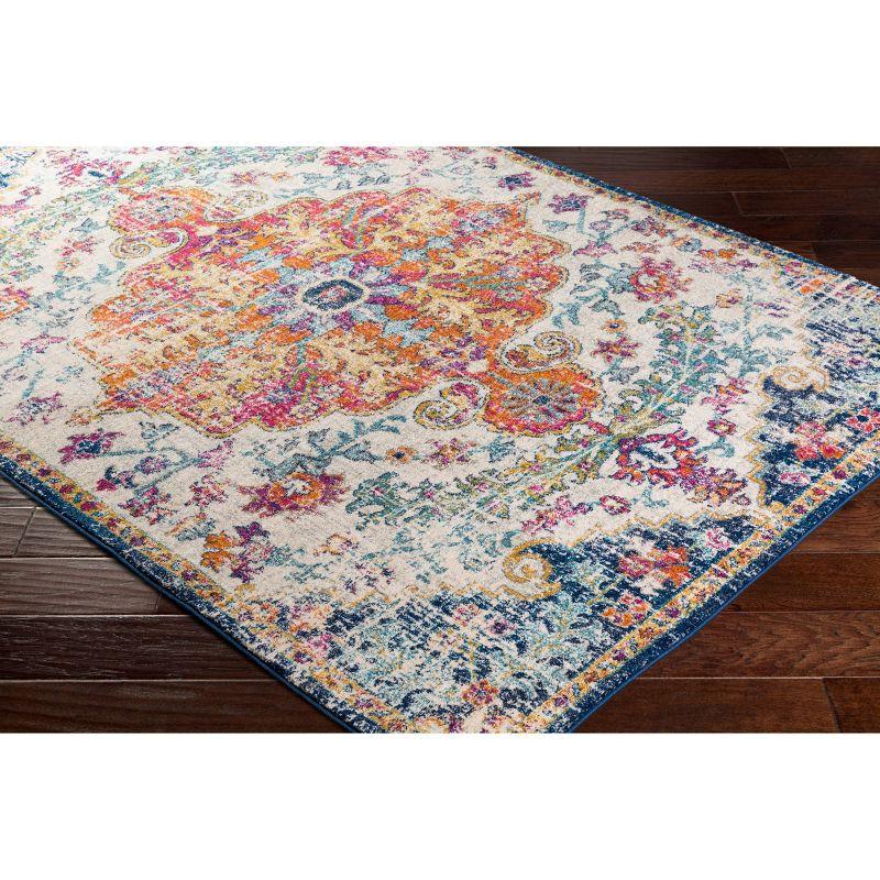 Livabliss 3'x5' Abby Traditional Rugs Aqua: Medium Pile, Stain & Fade-Resistant, Polypropylene, Indoor Use