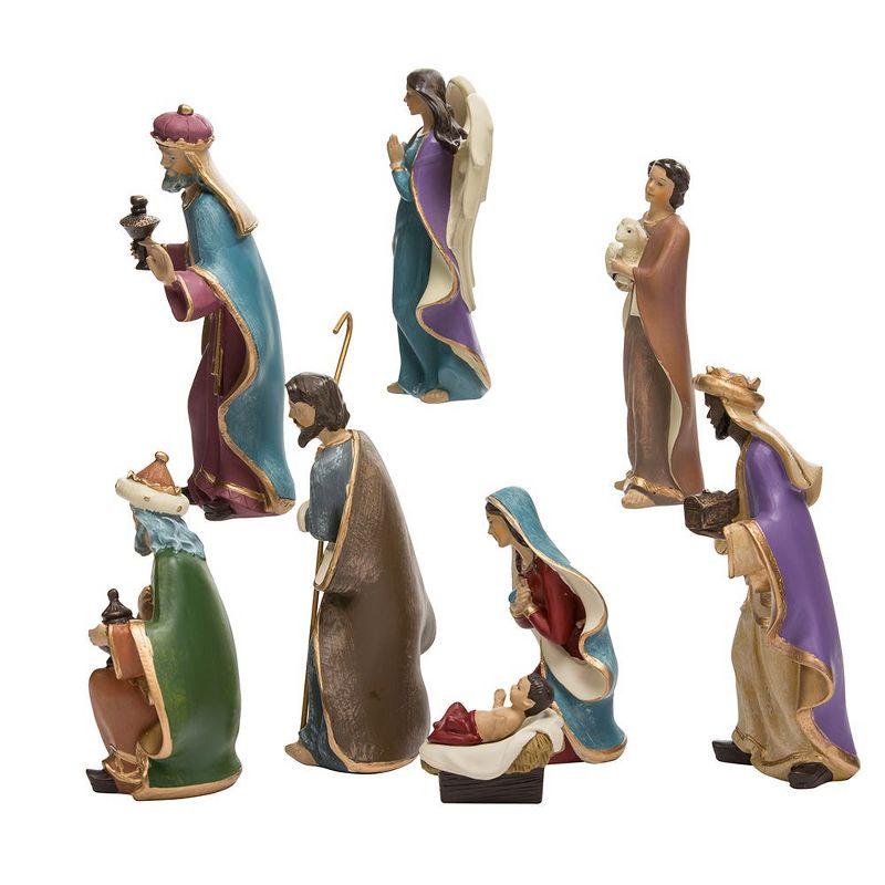 Kurt Adler 6.25" Resin Nativity, 8 Piece Set