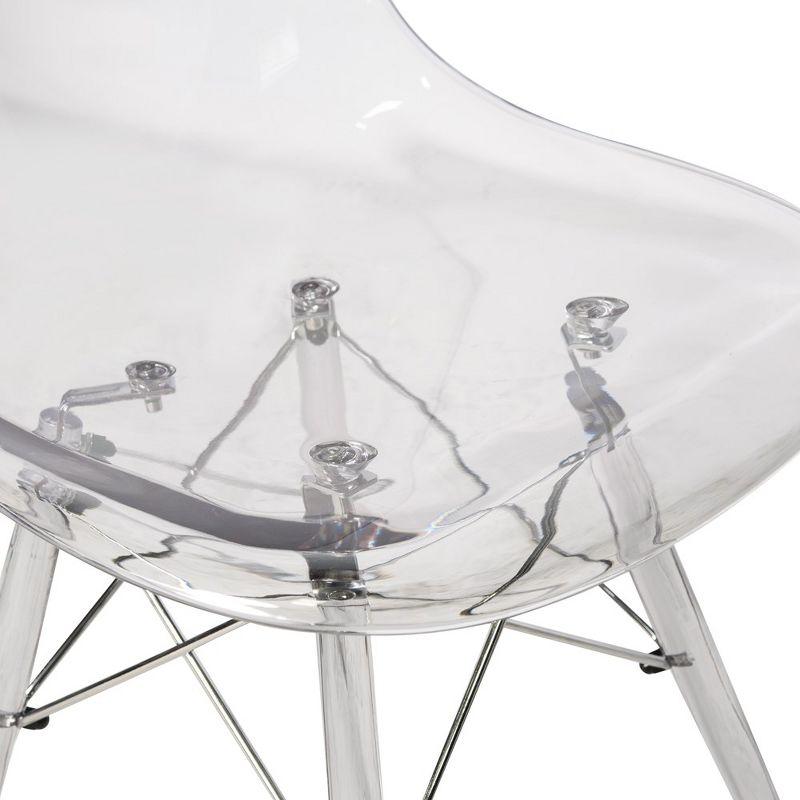 Clear Acrylic Cross Back Transparent Side Chair