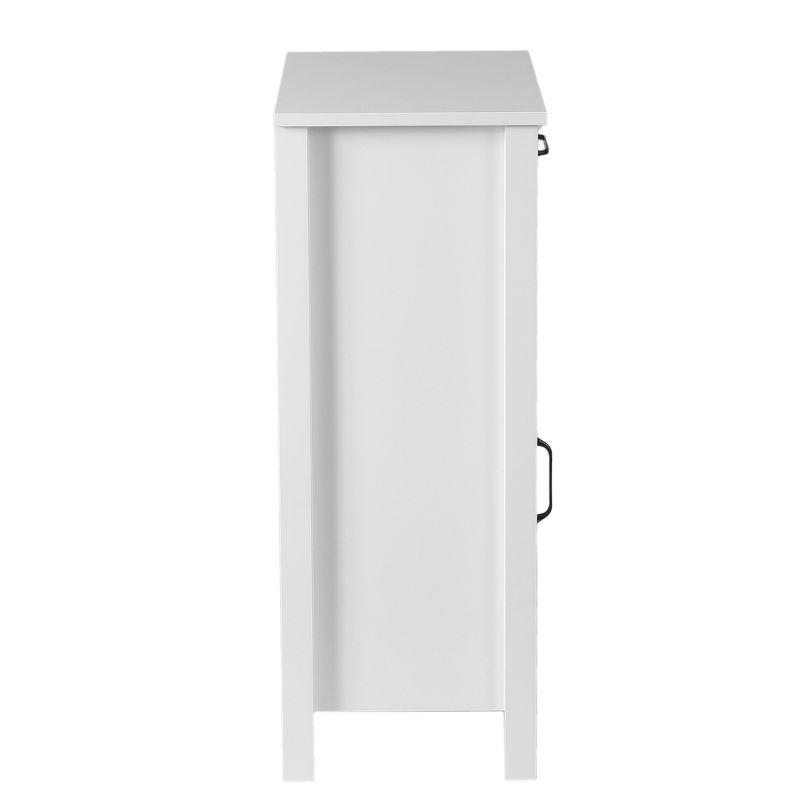 LuxenHome White MDF Wood 1-Door Bathroom Storage Cabinet