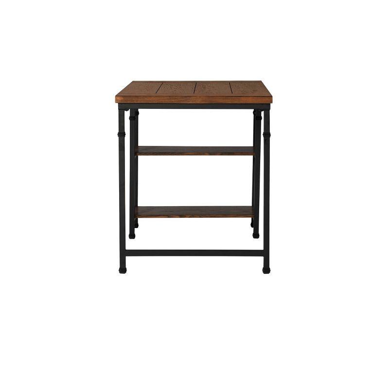 Austin Black and Ash Wood Two Shelf Desk