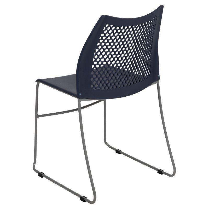 Antonia 661 lb. Capacity Stack Chair with Air-Vent Back and Powder Coated Sled Base