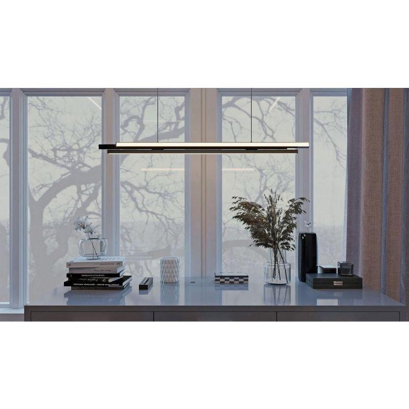 Indra Black LED Linear Pendant Light for Indoor/Outdoor