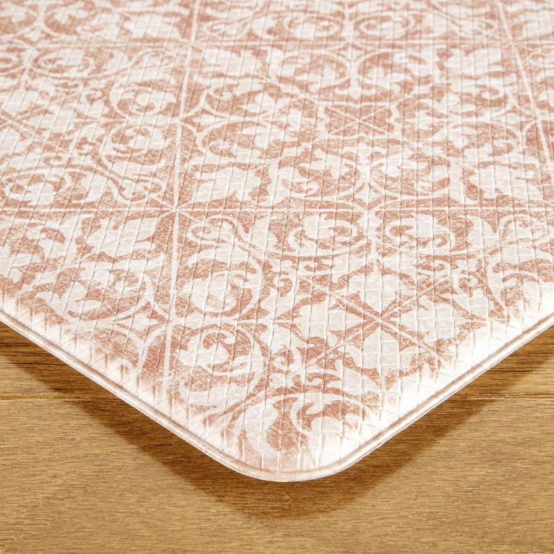 Town & Country Living TOWN & COUNTRY BASICS Comfort Plus Non-Slip Backing Vintage Medallion Tile Anti Fatigue Comfort Mat
