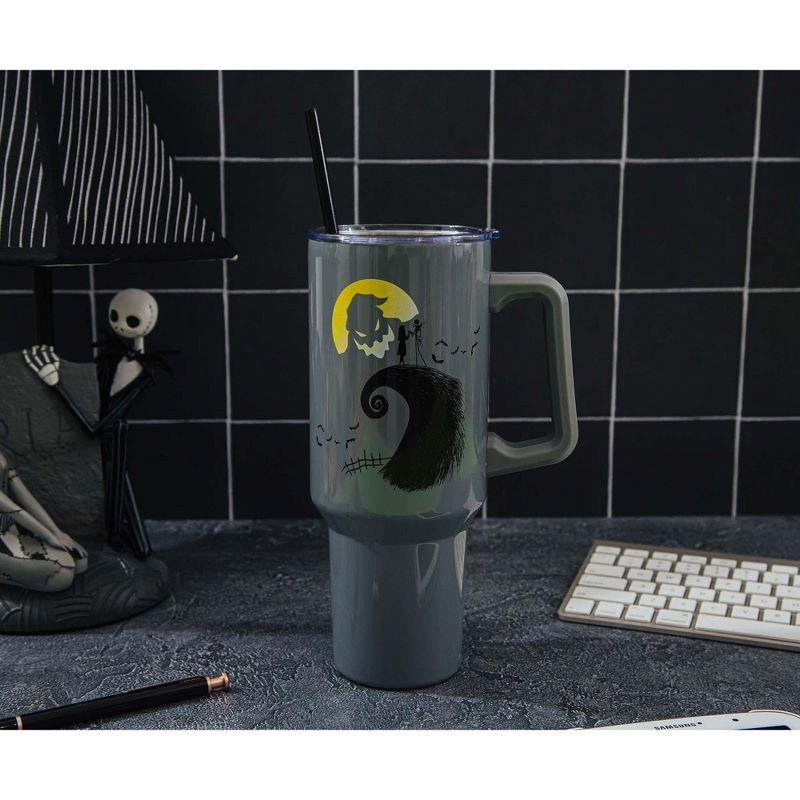 Silver Buffalo Disney's The Nightmare Before Christmas Spiral Hill Stainless Steel Tumbler