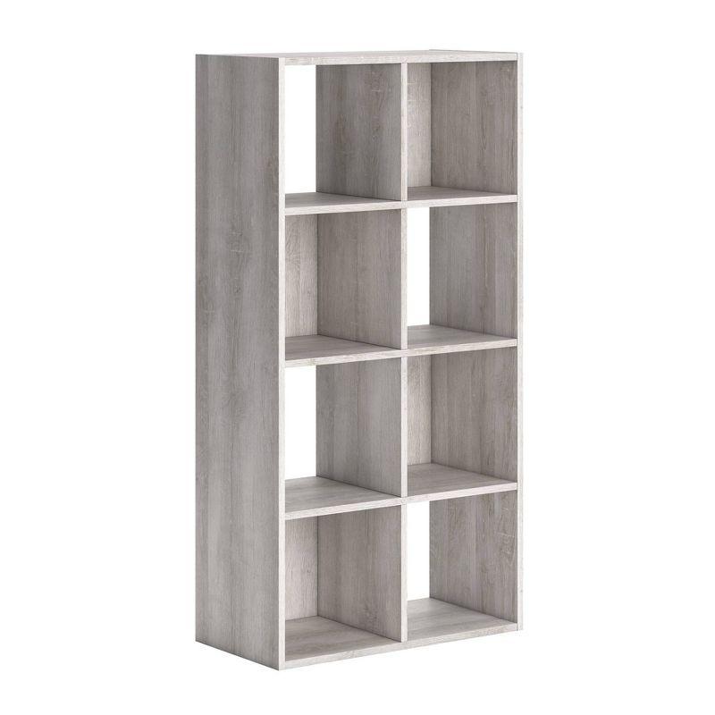 47.05" Paxberry 8 Cube Organizer Whitewash - Signature Design by Ashley: Modern Bookshelf, Storage Cubbies