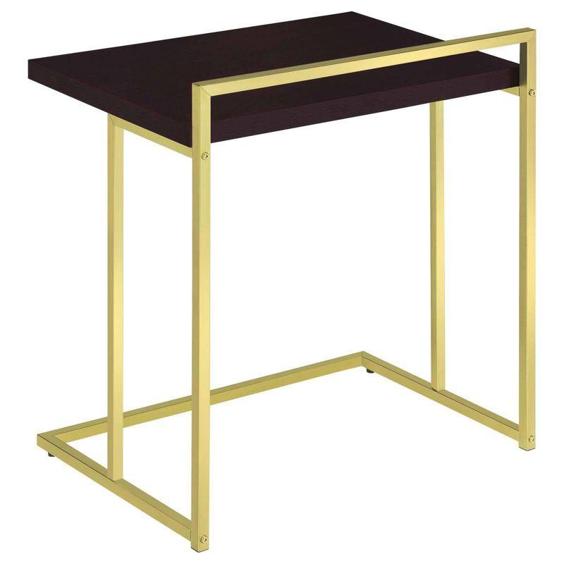 Coaster Dani Modern Rectangular Wood Side Table with Metal Base