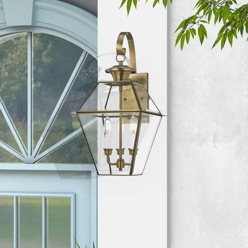 Livex Lighting Westover 3 - Light Wall Light in  Antique Brass