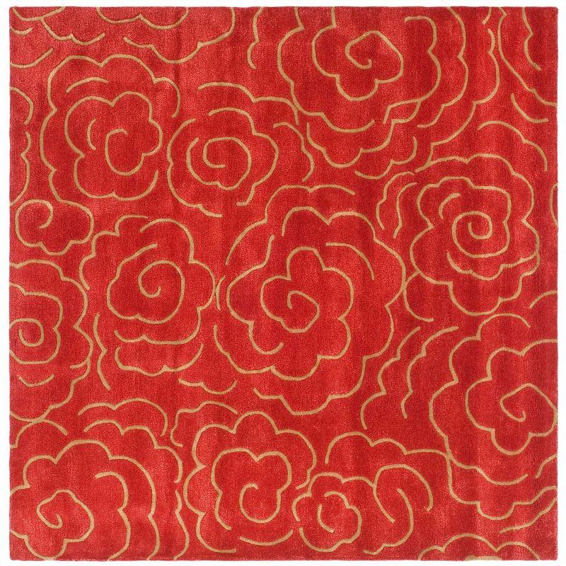 Soho SOH812 Hand Tufted Area Rug - Red - 8'x8' - Safavieh.