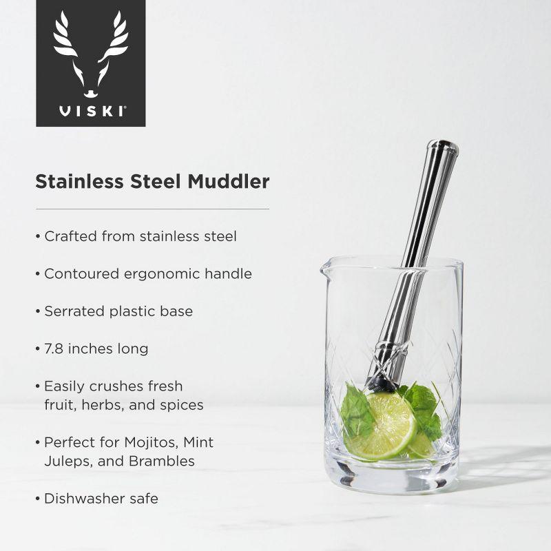 Viski Stainless Steel Muddler