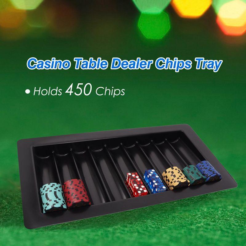 GSE Games & Sports Expert 9 Row Casino Poker Table Dealer Chip Tray