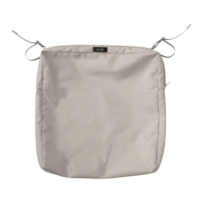 19" x 19" x 3" Ravenna Water-Resistant Patio Seat Cushion Mushroom - Classic Accessories