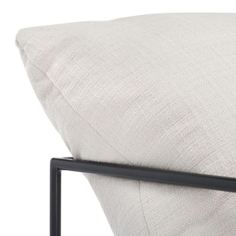 Portland Pillow Top Accent Chair - ACH4511 - Ivory/Black - Safavieh