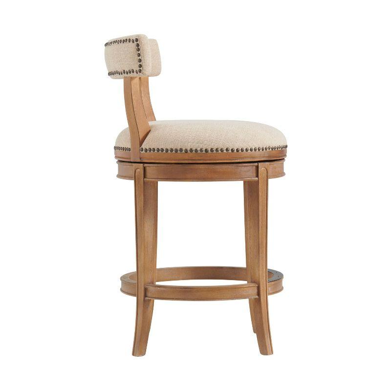 Hanover Solid Rubber Wood Swivel Counter And Bar Stool