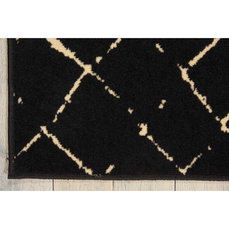 Nourison Grafix Black Area Rug GRF04 5'3"X7'3"