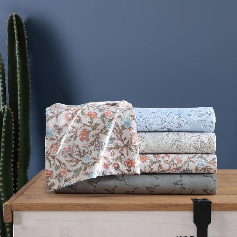 Wrangler Steer Skulls Grey 100% Microfiber Queen Sheet Set