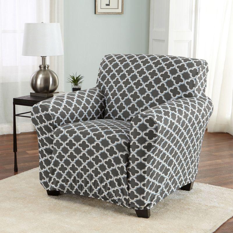 Great Bay Home Stretch Printed Washable Chair Slipcover