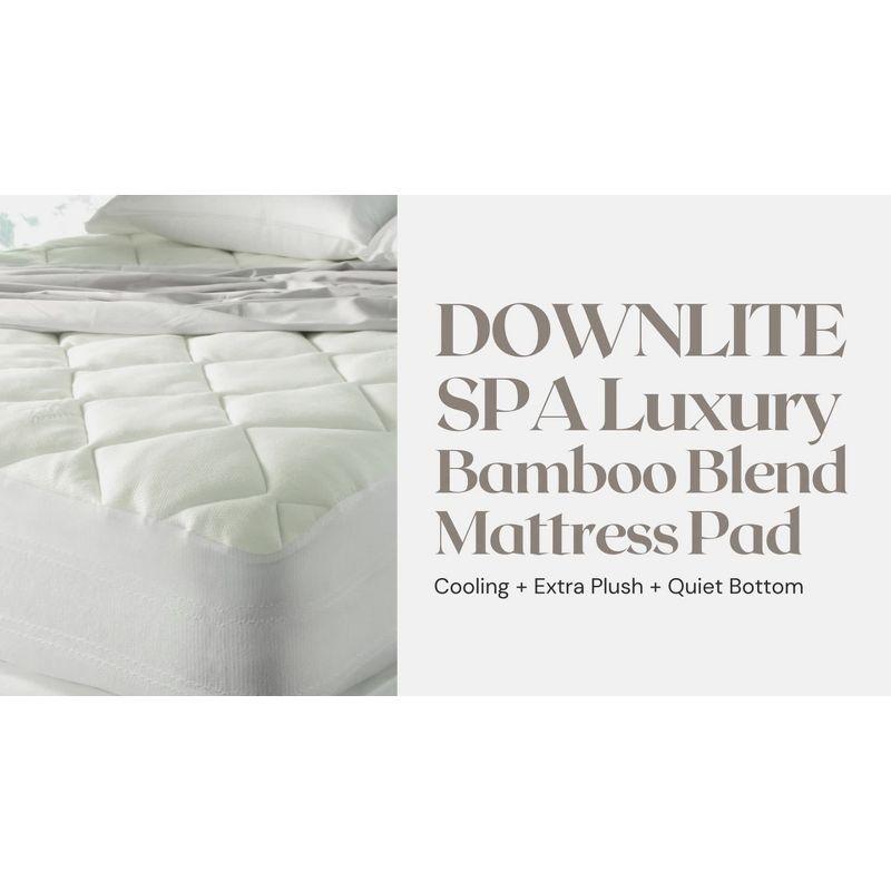 Super Plush Viscose from Bamboo Mattress Pad w/Quiet Bottom - Spa Luxe