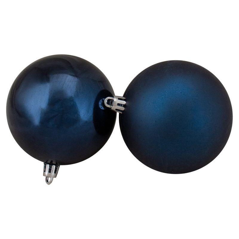 Sapphire Blue Shatterproof Plastic Christmas Ball Ornament Set