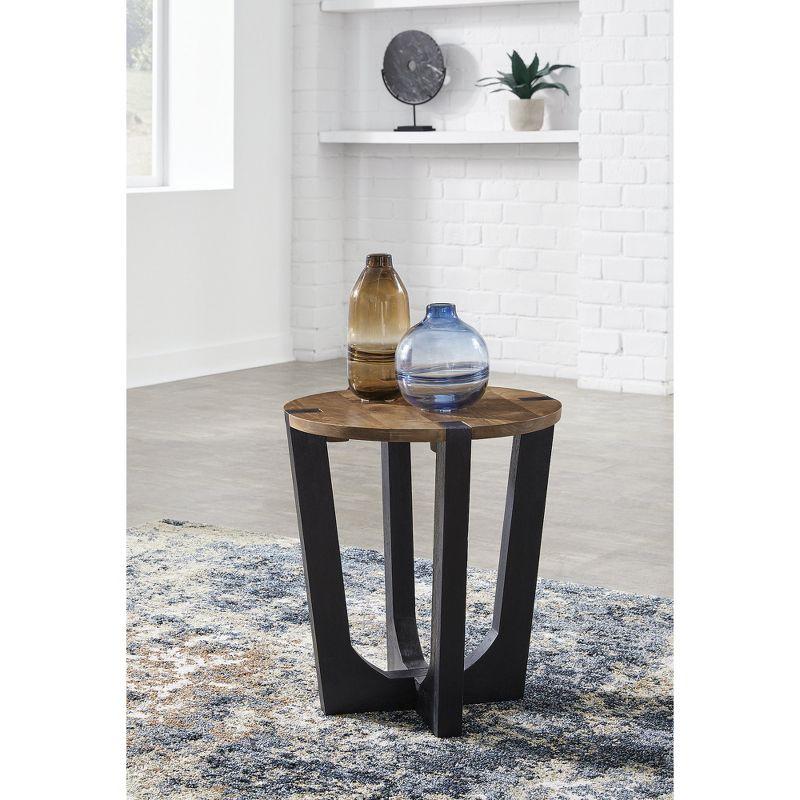 Signature Design by Ashley Hanneforth End Table, Brown & Black